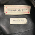 Load image into Gallery viewer, Alexander McQueen Black Lace Trimmed Leather Biker Jacket
