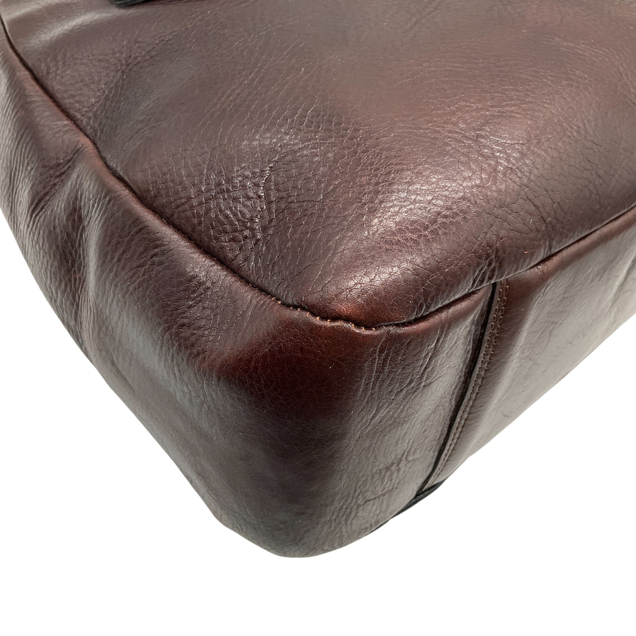 Marni Brown Leather Satchel with Black Patent Leather Straps