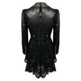 Load image into Gallery viewer, Alexander McQueen Black Lace Trimmed Leather Biker Jacket
