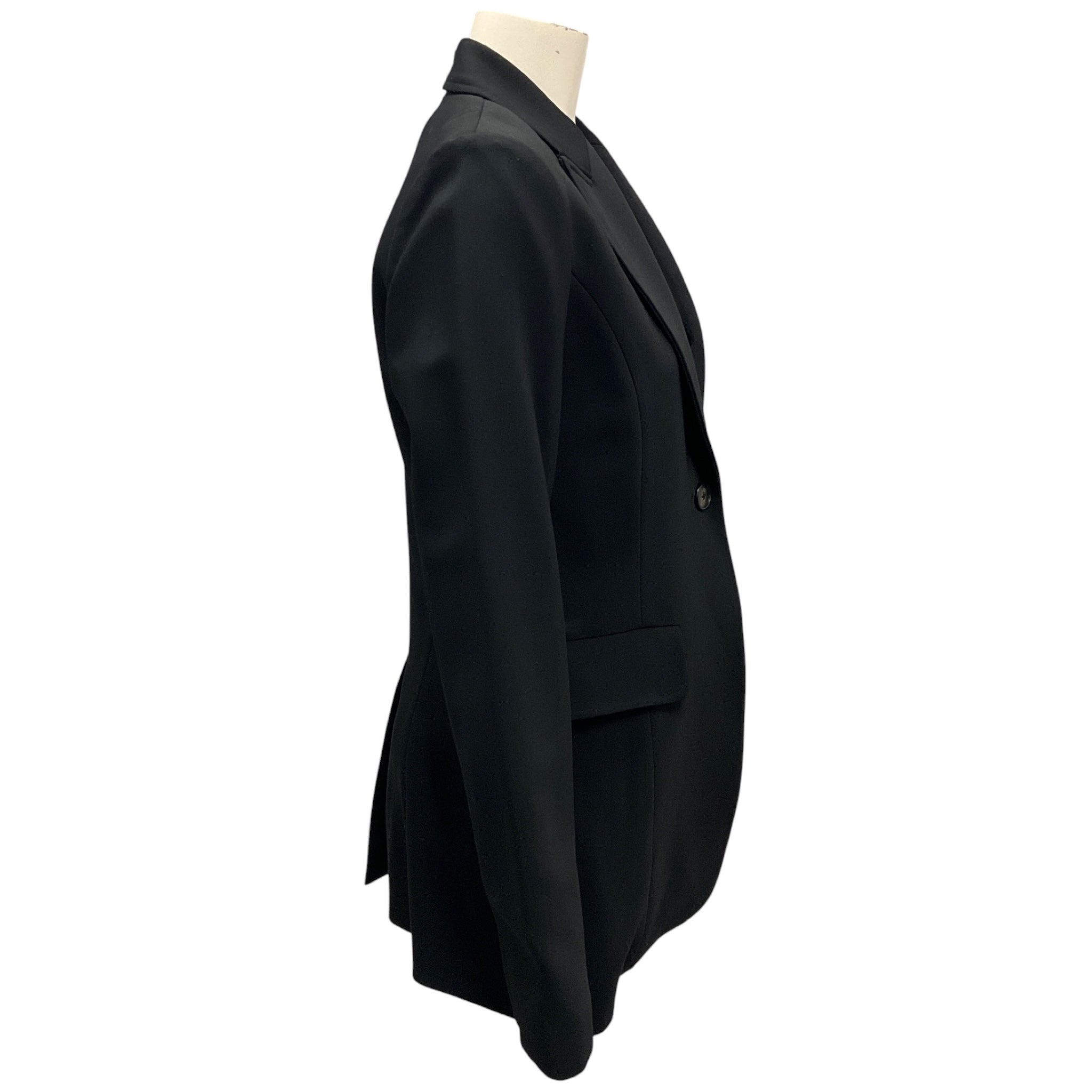Co Black Classic One Button Long Blazer