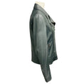 Load image into Gallery viewer, Bottega Veneta Slate Blue Grey Zip Front Leather Moto Jacket
