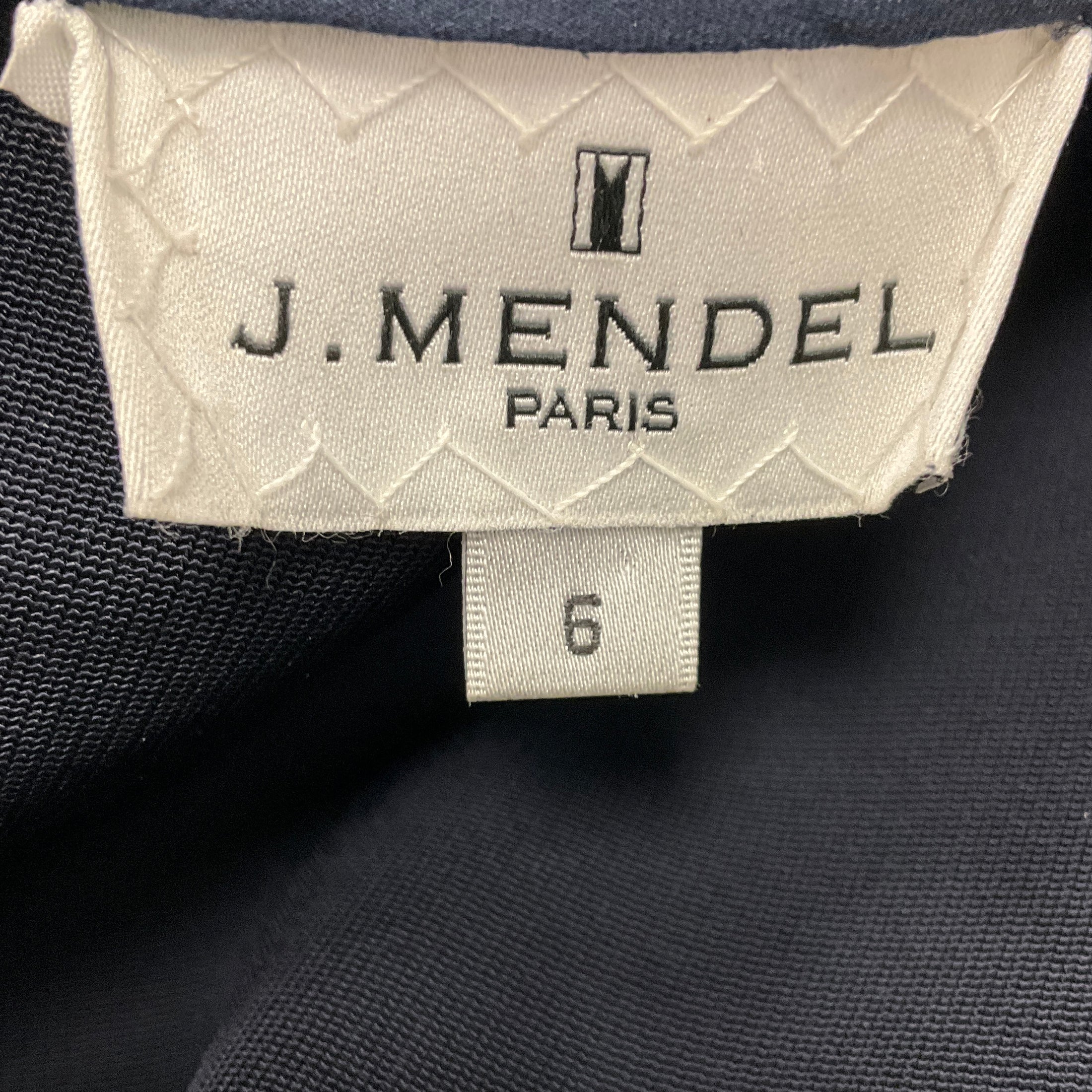 J. Mendel Navy Blue Viscose Stretch Peplum Cocktail Dress