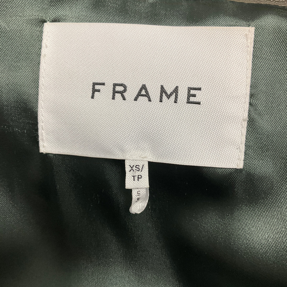 Frame Deep Moss Lamb Leather Moto Jacket