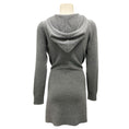 Load image into Gallery viewer, Michael Kors Collection Banker Mel Grey Hooded Tie-Waist High-Low Cashmere Knit Sweater
