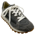Load image into Gallery viewer, Brunello Cucinelli Grey Linen / Suede Sneakers with Monili

