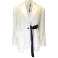 Load image into Gallery viewer, Sacai Ivory / Black Pleated Crepe Jacket
