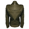 Load image into Gallery viewer, Frame Deep Moss Lamb Leather Moto Jacket

