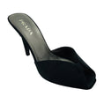 Load image into Gallery viewer, Prada Black Satin Slide Sandals
