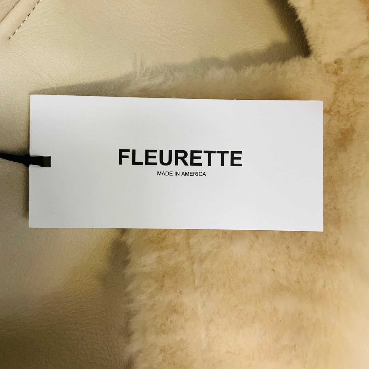 Fleurette Pearl Shearling Jacket with Belt