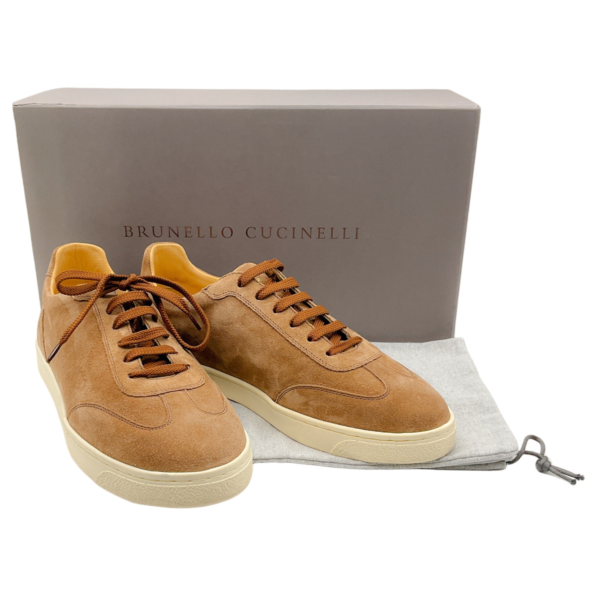 Brunello Cucinelli Men's Brown Suede Sneakers