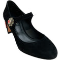 Load image into Gallery viewer, Dolce & Gabbana Black Suede Mary Jane Pumps with Crystal Embellishments
