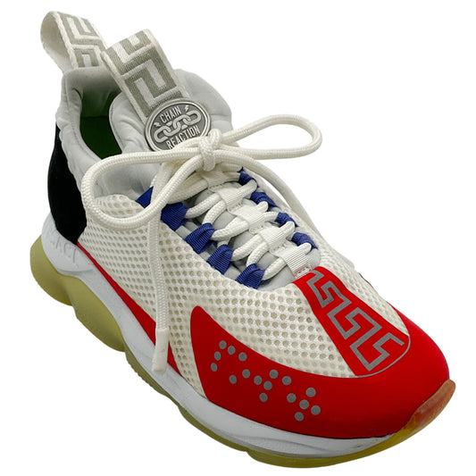 Versace White / Red Cross Chainer Sneakers