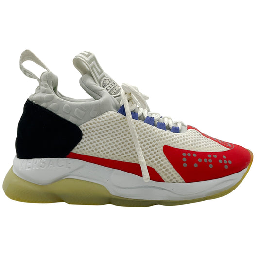 Versace White / Red Cross Chainer Sneakers