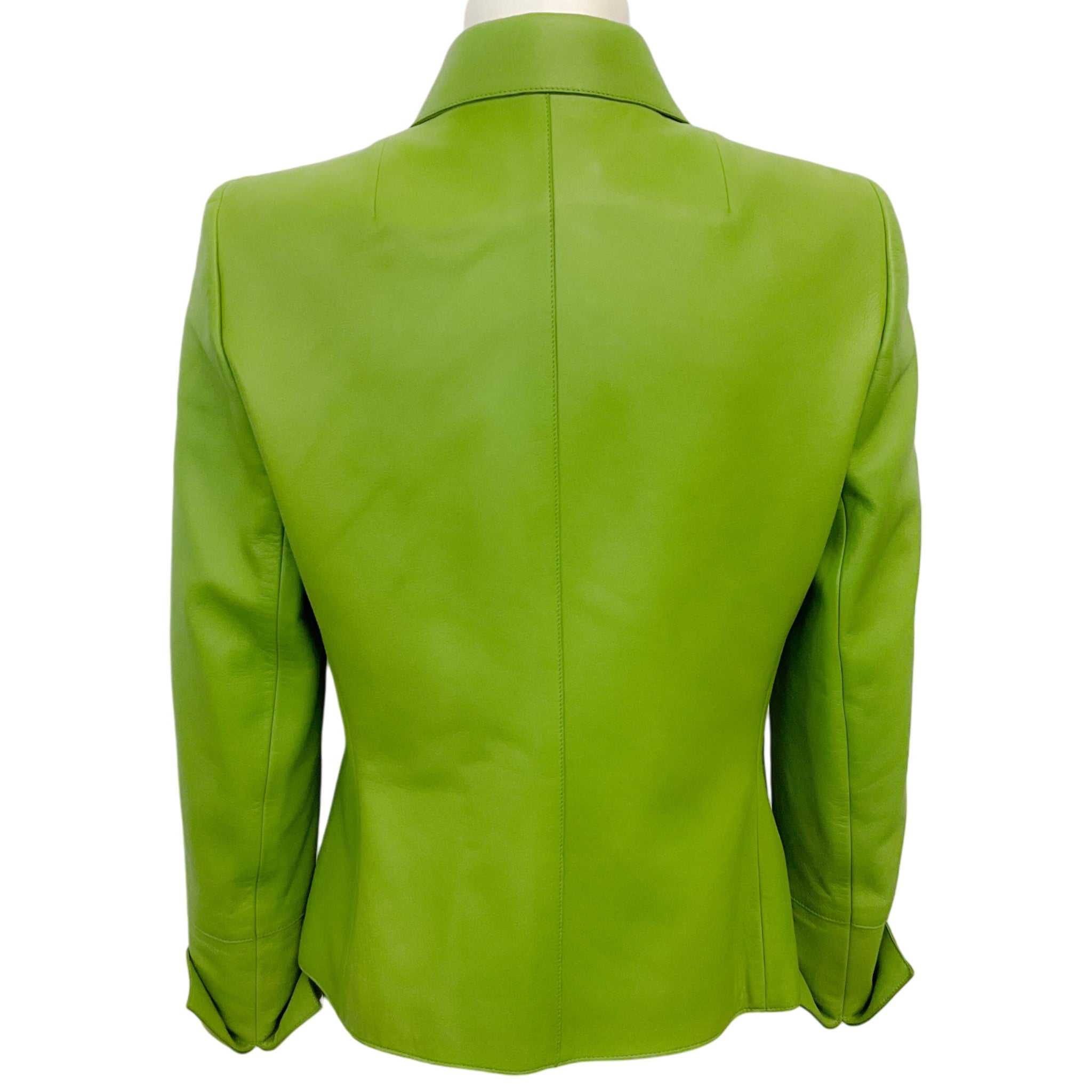 Akris Lime Green Leather Jacket
