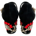 Load image into Gallery viewer, Dolce & Gabbana Black Suede Mary Jane Pumps with Crystal Embellishments
