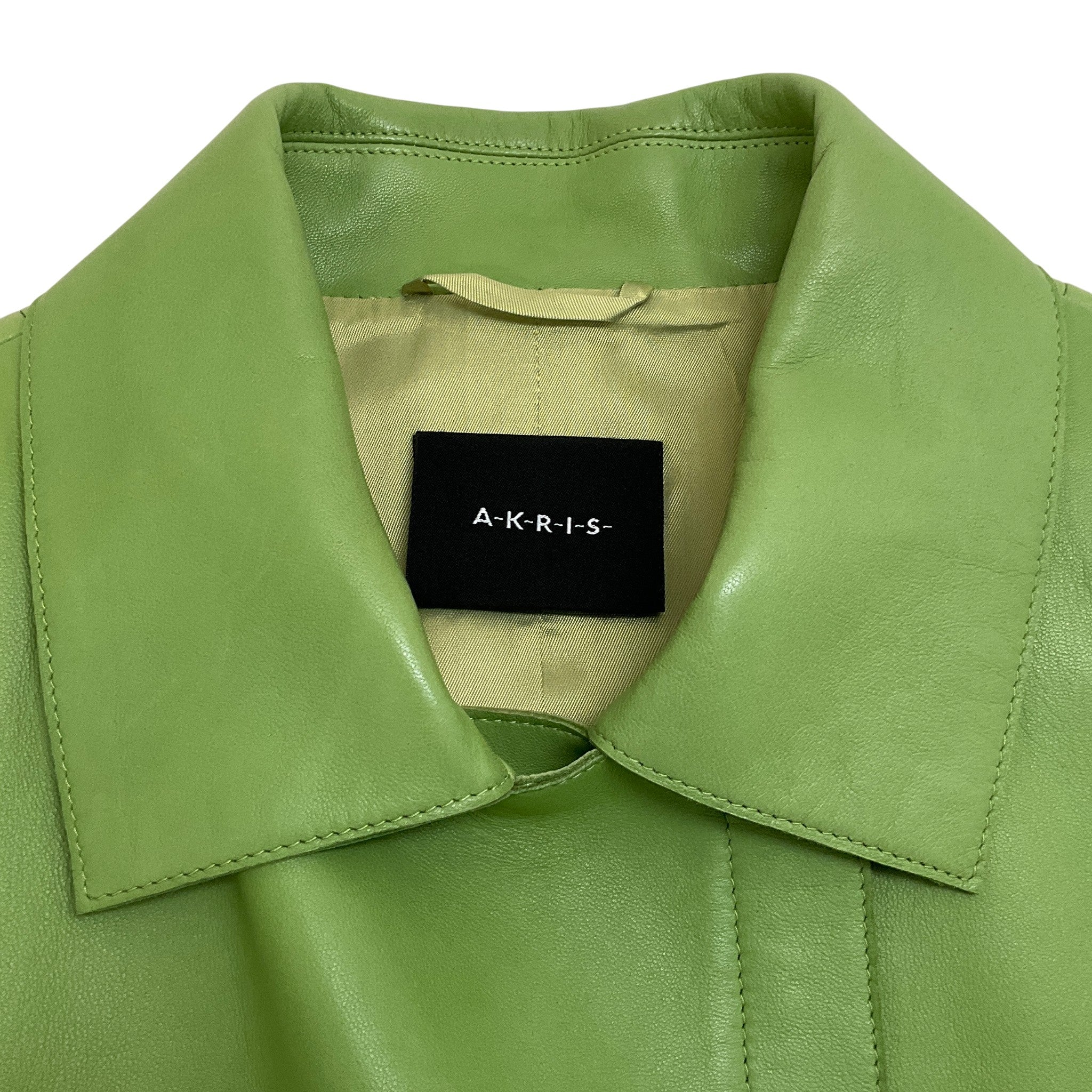 Akris Lime Green Leather Jacket