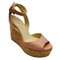Load image into Gallery viewer, Jimmy Choo Blush Pink Leather Wedge Sandals
