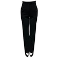 Load image into Gallery viewer, Altuzarra Black High Waisted Viscose and Nylon Stretch Tapered Equestrian Pants with Stirrups
