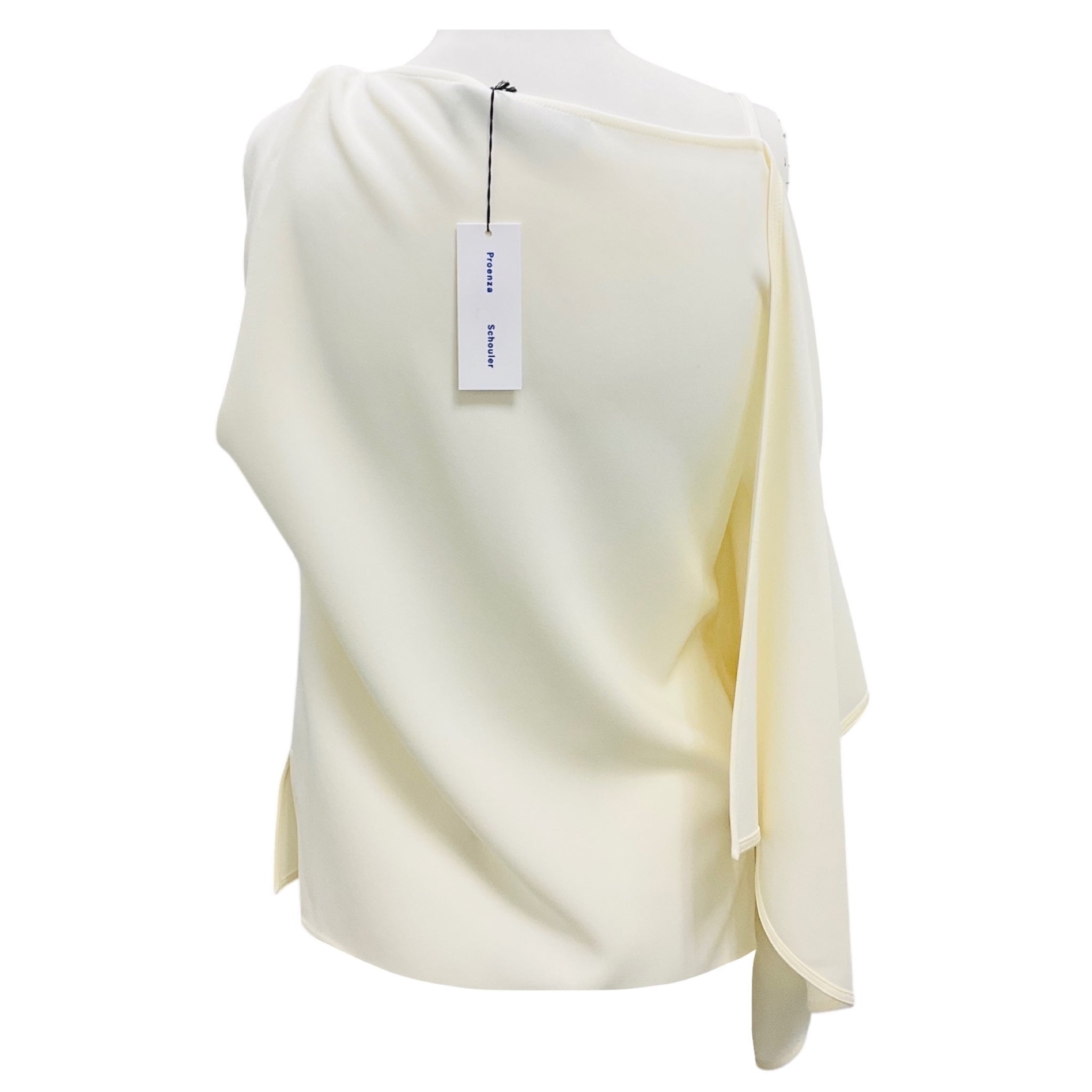Proenza Schouler Ivory Matte Viscose Crepe Alyssa Top