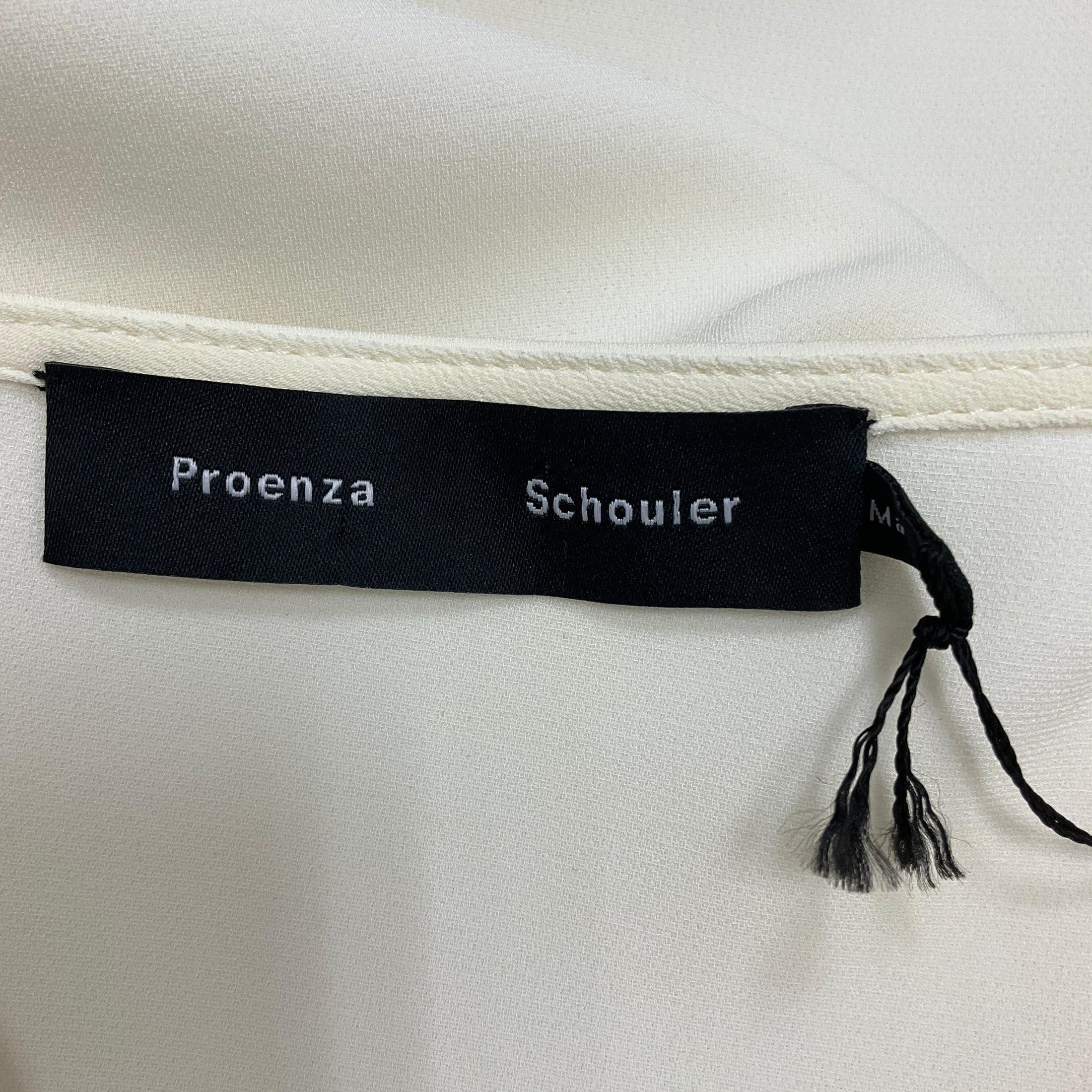 Proenza Schouler Ivory Matte Viscose Crepe Alyssa Top