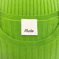 Load image into Gallery viewer, Allude Lime Green Cashmere Ribbed Short Sleeve Sweater

