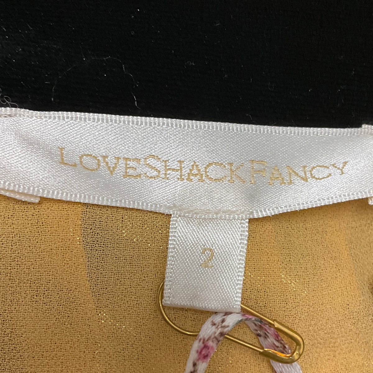 LoveShackFancy Gold Metallic Pleated Midi Lotty Skirt in Safari