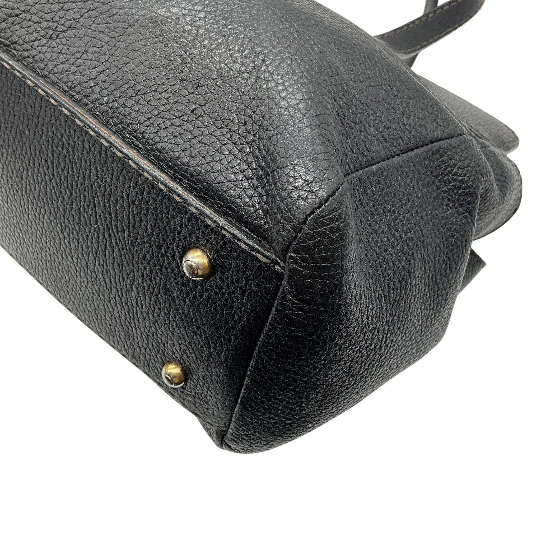 Tod's Black Pebbled Leather Shoulder Bag