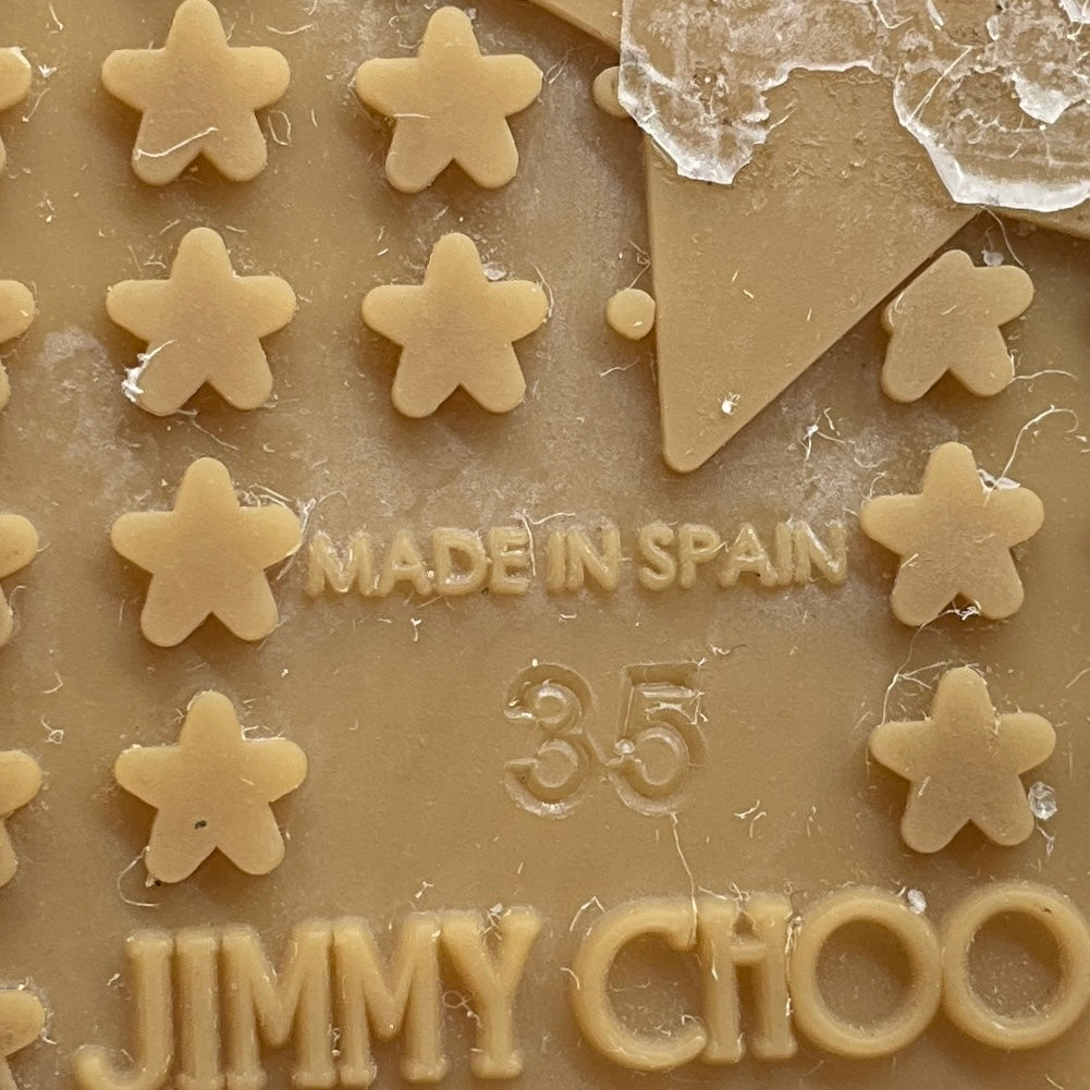 Jimmy Choo Blush Pink Leather Wedge Sandals