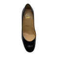 Load image into Gallery viewer, Christian Louboutin Black Round Toe Patent Leather Block Heel Pumps
