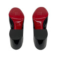 Load image into Gallery viewer, Christian Louboutin Black Round Toe Patent Leather Block Heel Pumps
