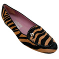 Load image into Gallery viewer, Salvatore Ferragamo Zebra Print Pony Hair Flats
