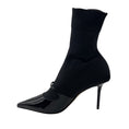Load image into Gallery viewer, Jimmy Choo Black Carolyn Patent Leather and Knit Sock Boots / Booties
