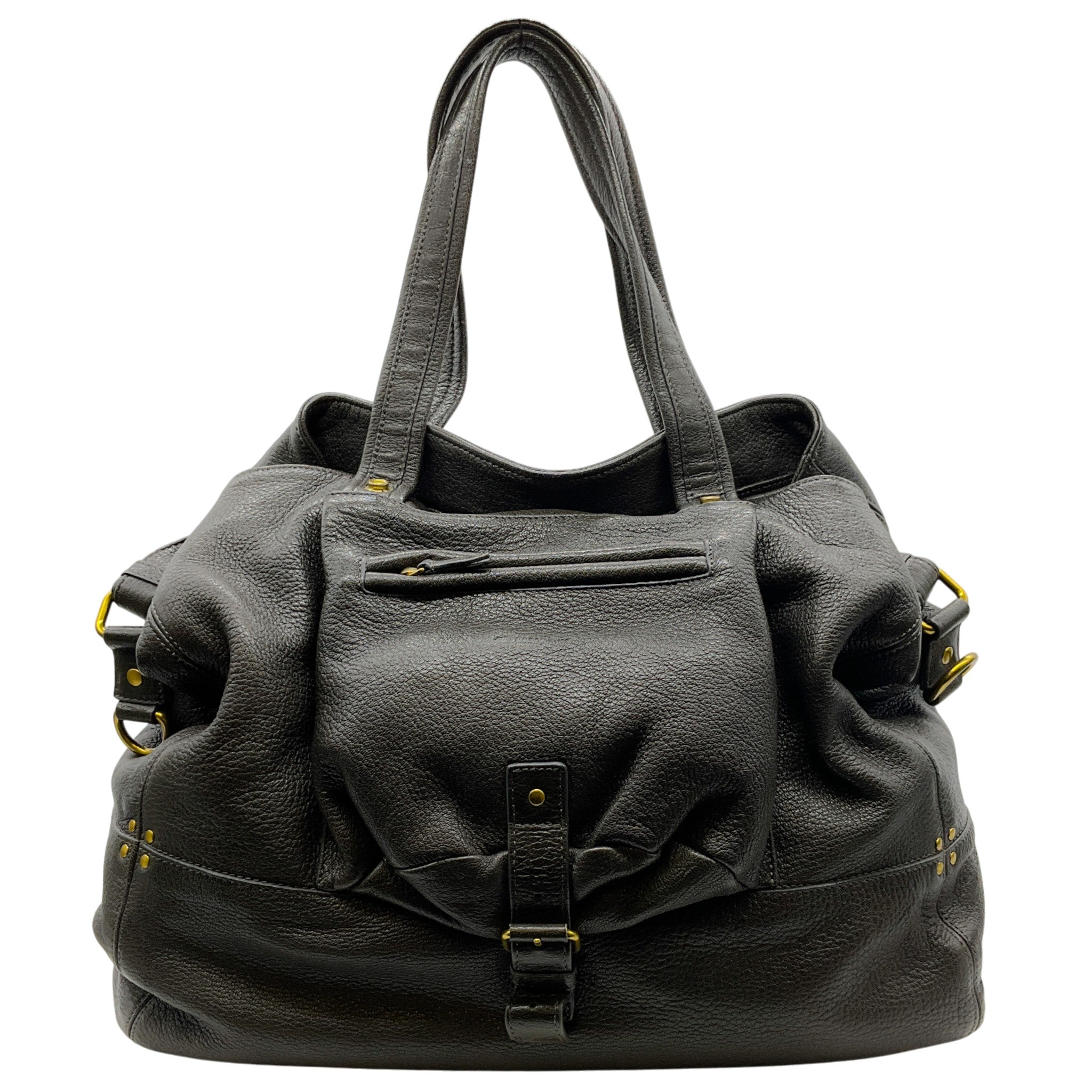 Jerome Dreyfuss Dark Taupe Large Billy Shoulder Bag
