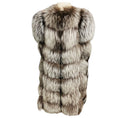 Load image into Gallery viewer, Yves Salomon Silver Fox Fur and Lamb Suede Vest
