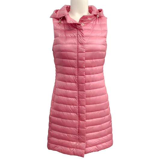 Herno Pink Quilted Long Down Puffer Vest