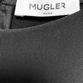 Load image into Gallery viewer, Mugler Black / White Fitted Sleeveless Stretch Knit Midi Cocktail Dress
