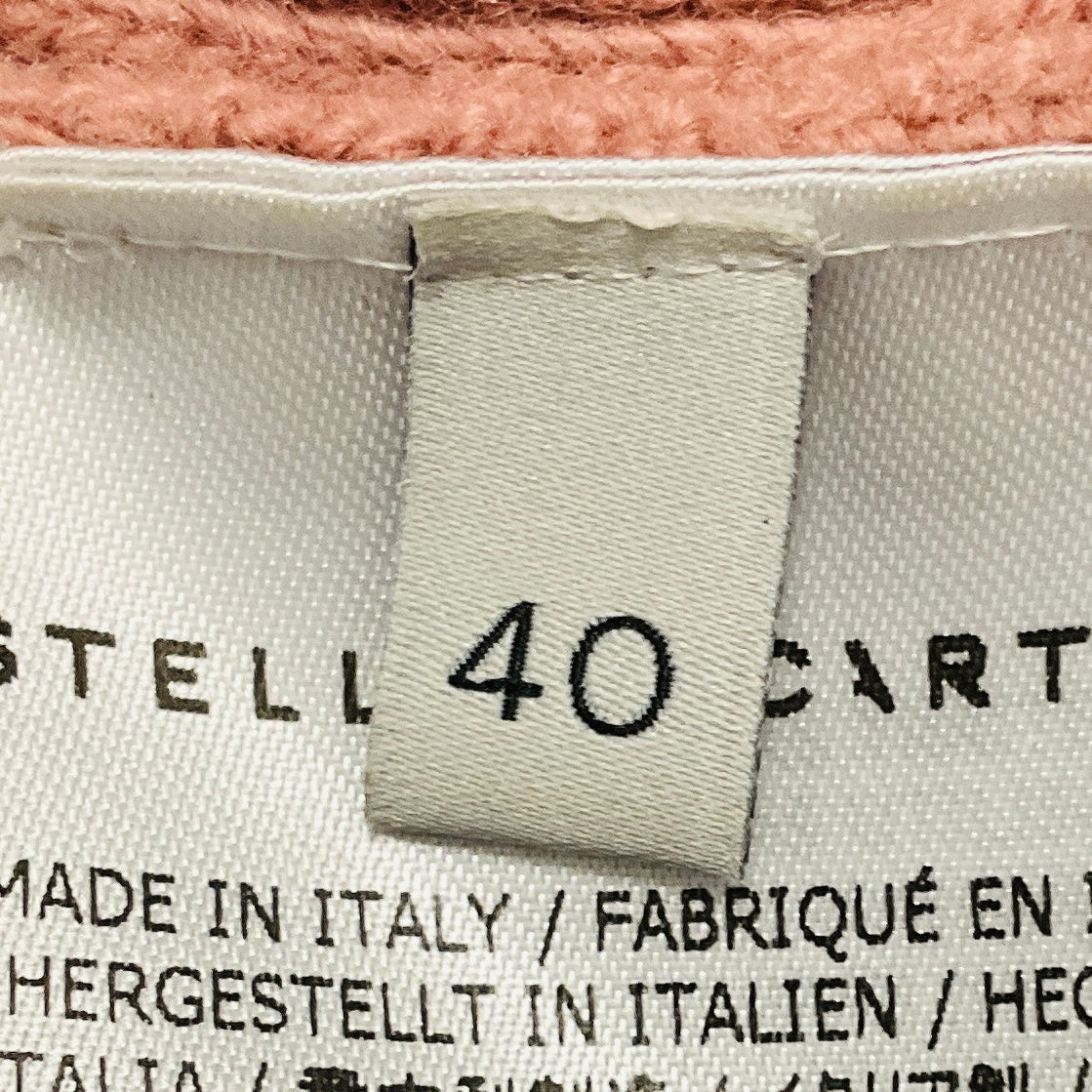 Stella McCartney Blush Pink Ribbed Knit Wool Midi Skirt