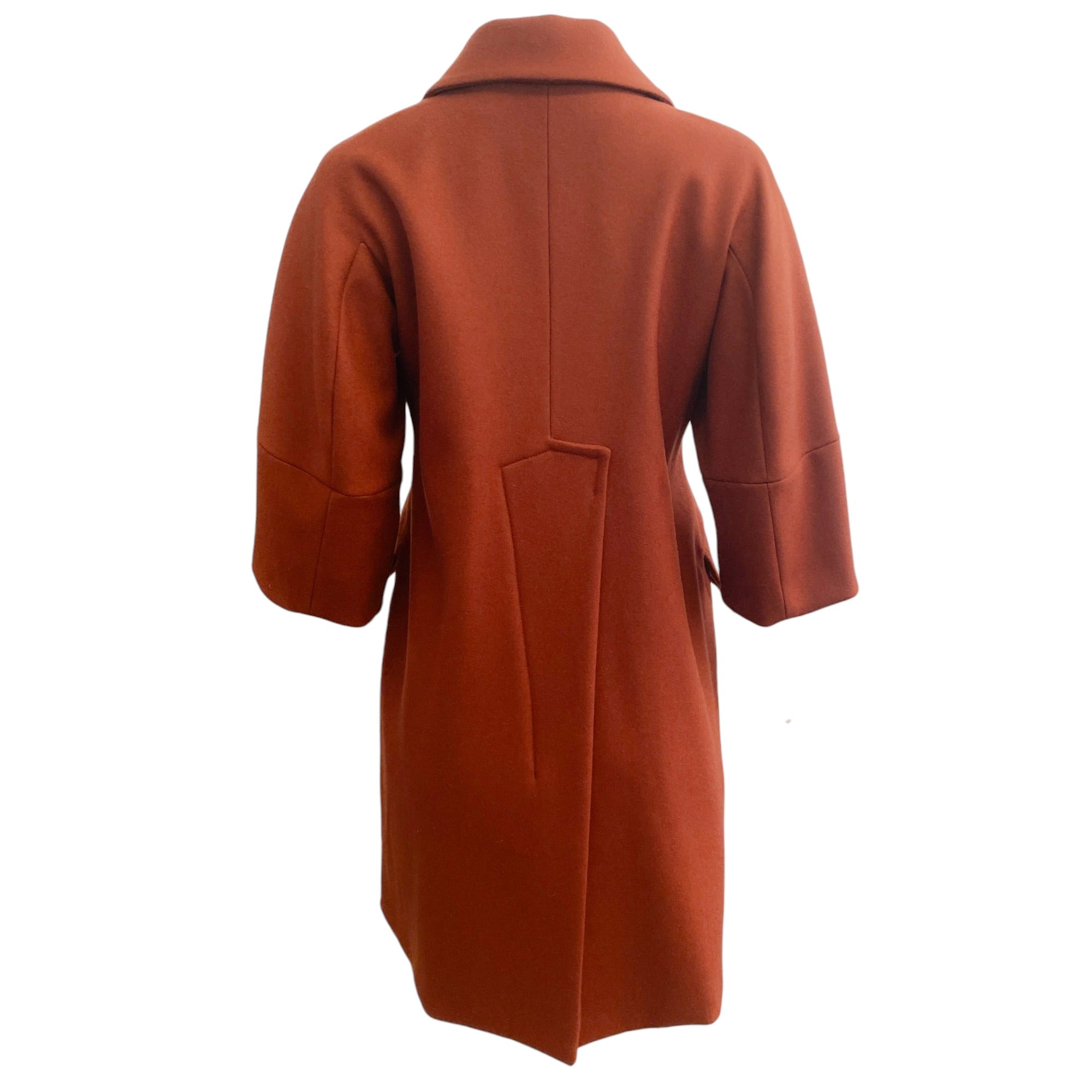 Jil Sander Sienna Wool 3/4 Sleeve Coat