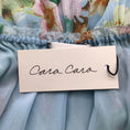 Load image into Gallery viewer, Cara Cara Light Blue Multi Dew Cornucopia Print Silk Lydia Dress
