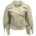 Load image into Gallery viewer, Drome Taupe Patent Leather Laser Cut Jacket
