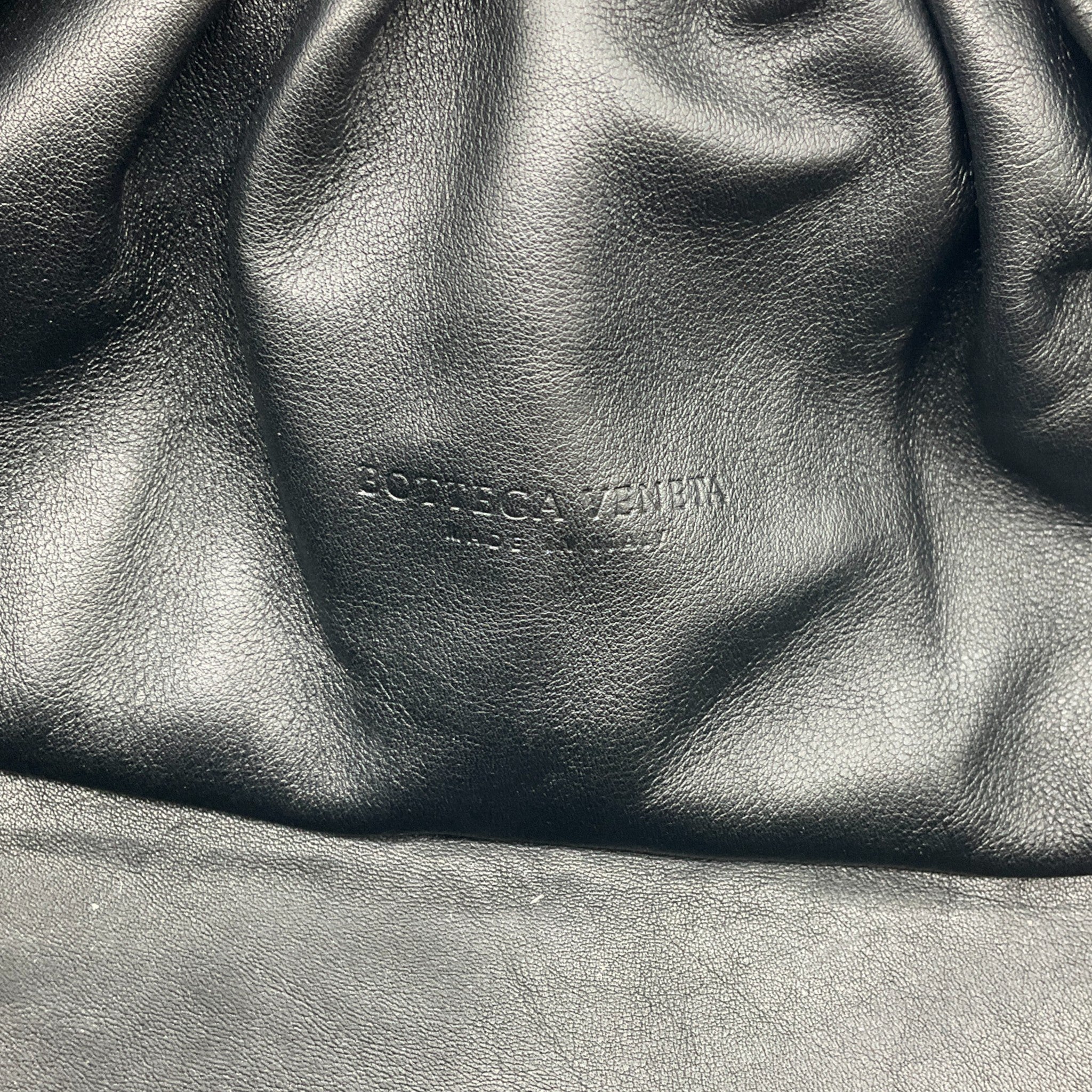 Bottega Veneta Black Leather The Pouch Clutch