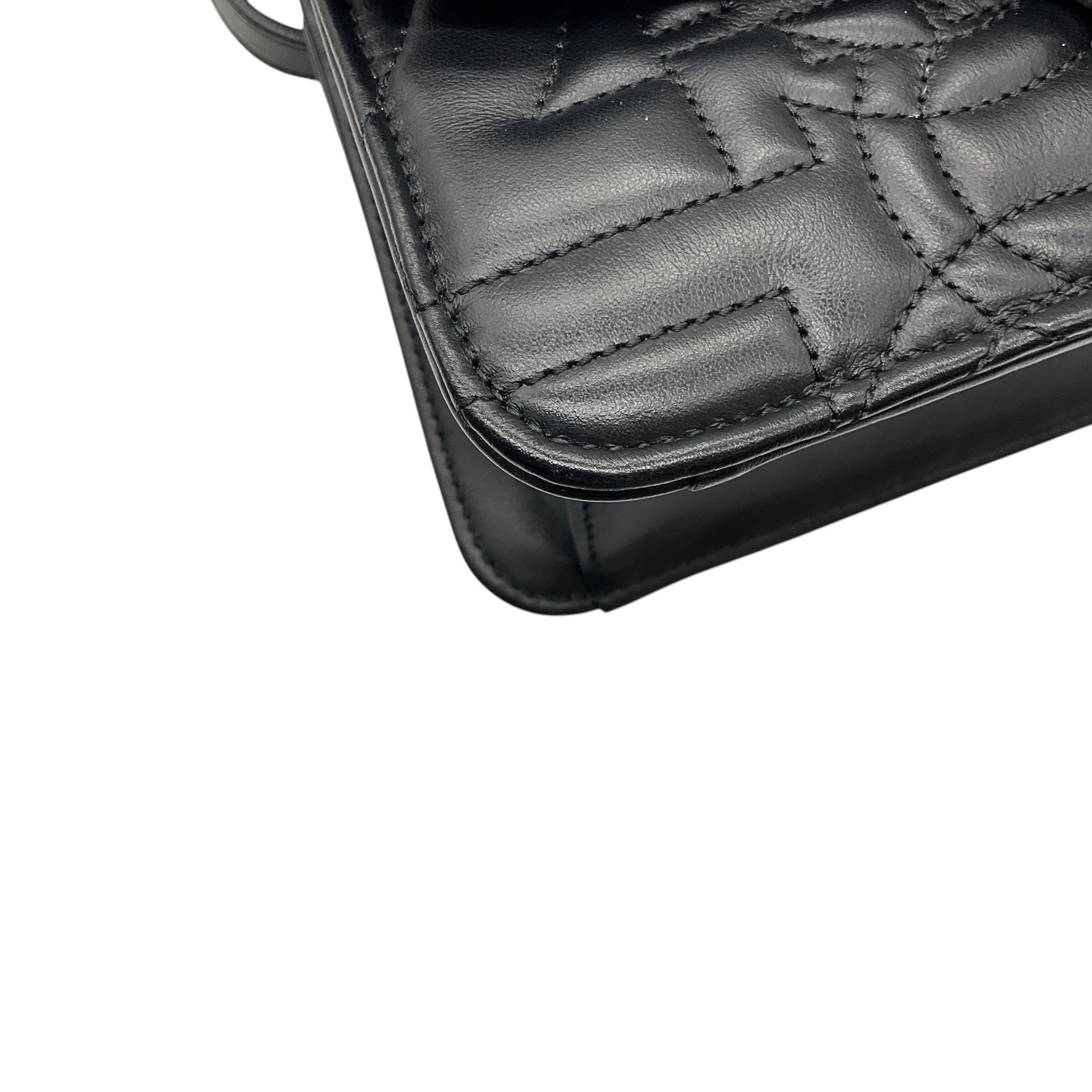 Salvatore Ferragamo Black Gancini Quilted Leather Crossbody Bag with Gold Hardware