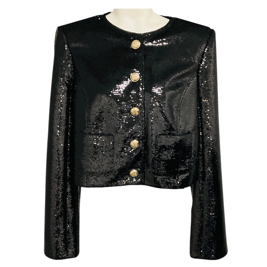 Cinq a Sept Black Sequin Randi Jacket