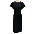 Load image into Gallery viewer, Proenza Schouler Black Short Sleeved Crepe Midi Dress
