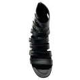Load image into Gallery viewer, Chanel Black Leather Turnlock Gladiator Sandals
