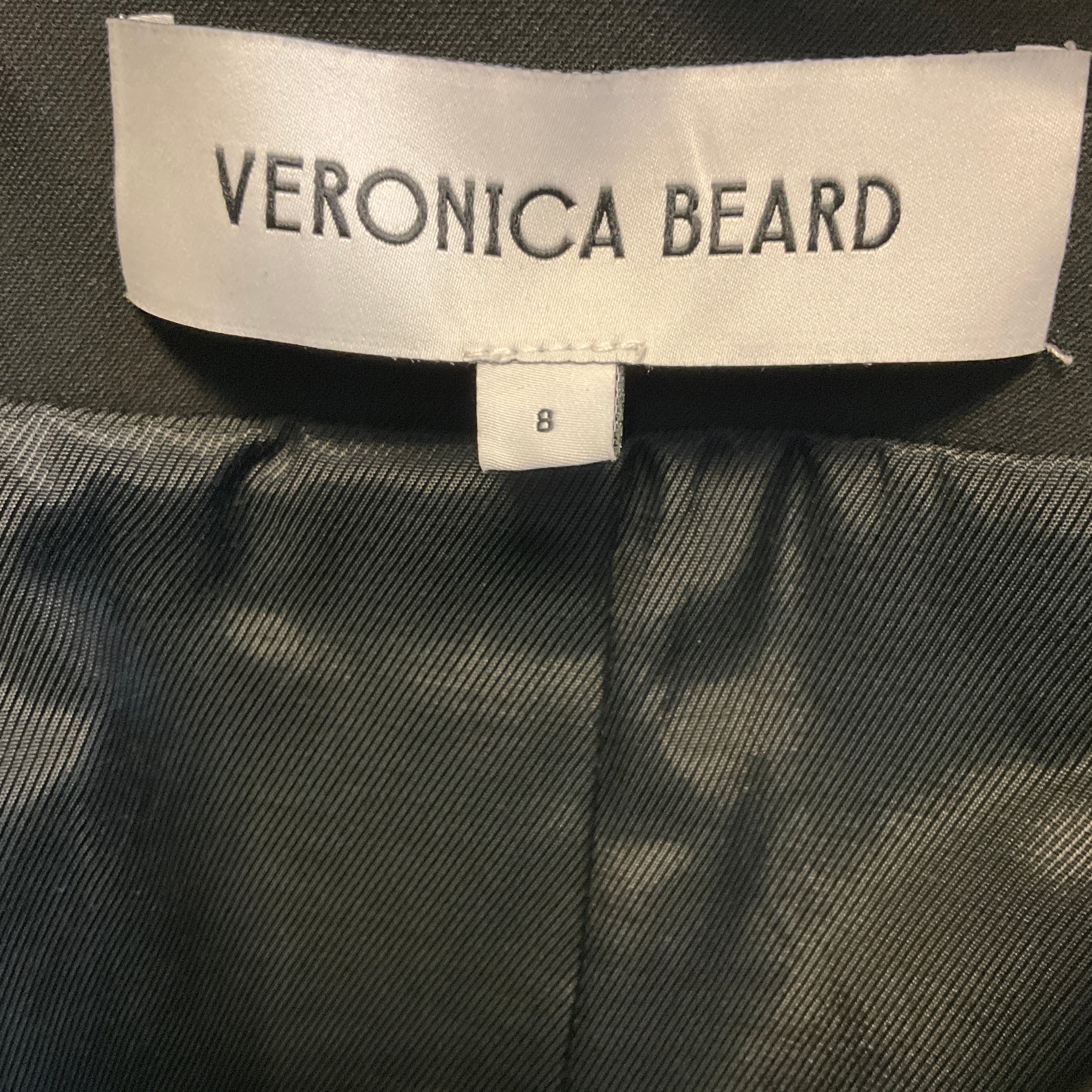 Veronica Beard Black Miller Dickey Jacket with Gold Buttons