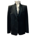 Load image into Gallery viewer, Valentino Black Blazer with Lace Trim and Lace Back Panel

