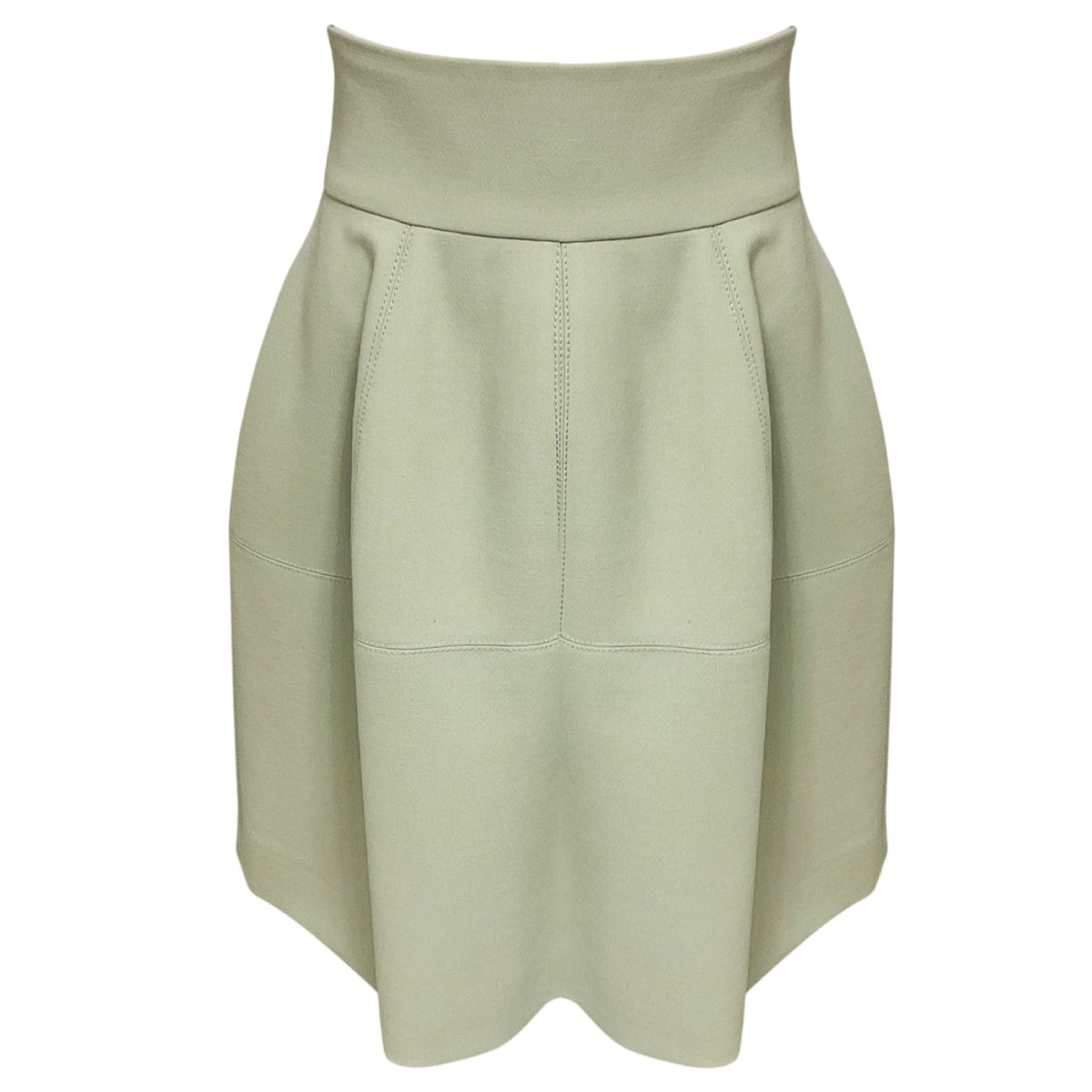 Dolce & Gabbana Sage Mint Green Wool Tulip Skirt