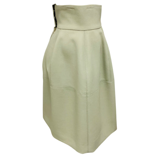 Dolce & Gabbana Sage Mint Green Wool Tulip Skirt