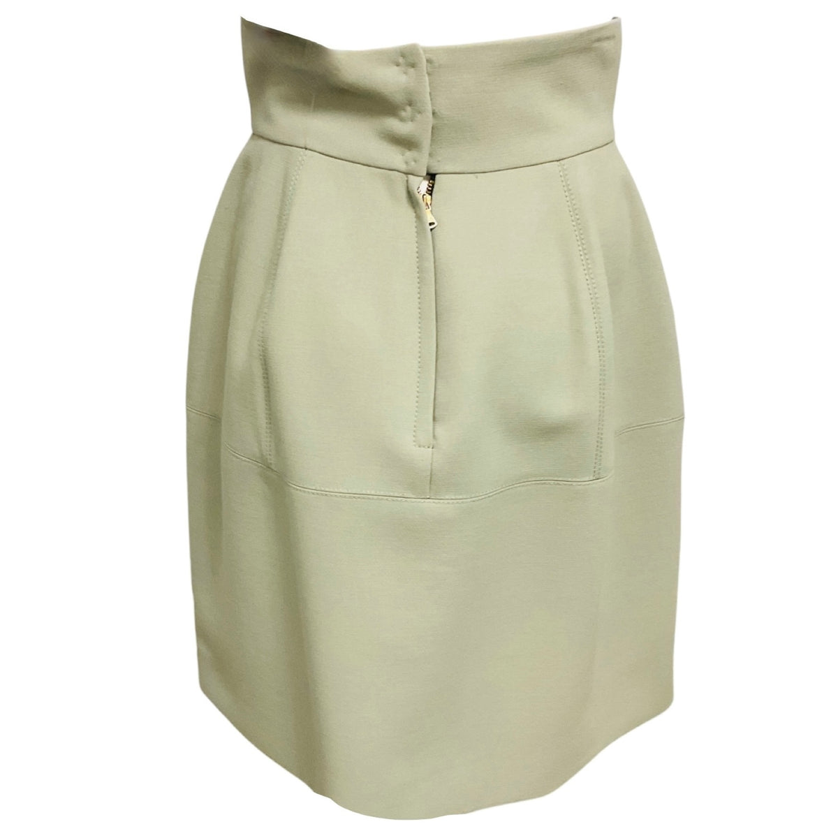 Dolce & Gabbana Sage Mint Green Wool Tulip Skirt